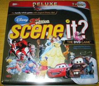 Disney Scene It 2nd Edition Deluxe In Tin Pixar Dvd Game 100 Complete