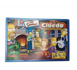 The Simpsons Cluedo 2001 Detective Board Game 100 Complete - Waddingtons