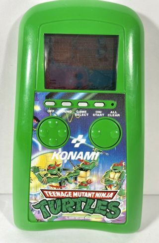 1989 Vtg Tmnt Konami Handheld Video Game - Teenage Mutant Ninja Turtles