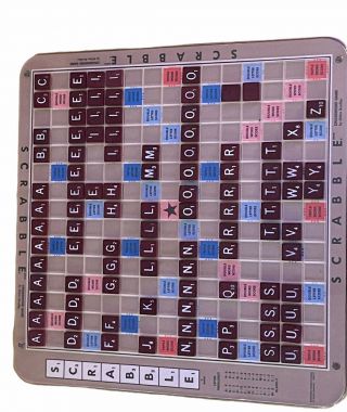 Scrabble Deluxe Edition Rotating Turntable Board Game Wood Tiles 1989 Missing 1