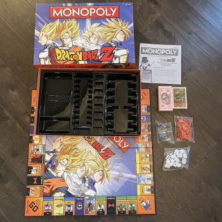 Monopoly Dragon Ball Z Edition Monopoly Board Game.  Open Box. 2