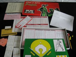 1981 Strat - O - Matic Baseball Game Complete - 4 Teams Reds Angels Blue Jays Padres