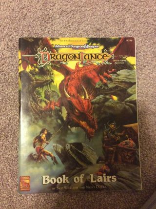 Advanced Dungeons & Dragons Rpg Dragonlance Book Of Lairs Sc 2.  0 Tsr Dnd