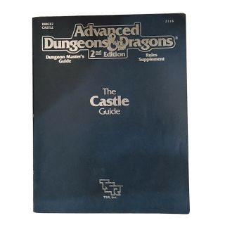 Advanced Dungeons And Dragons: 2nd Edition The Castle Guide Tsr 2114 Dmgr2 Oop