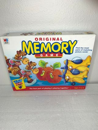 Vintage 1996 Memory Game By Milton Bradley Complete 72 Cards/tray/box