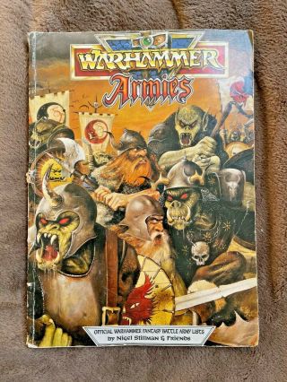 Rare Warhammer Armies Rulebook Battle Lists Stillman G Workshop Softcover 1991