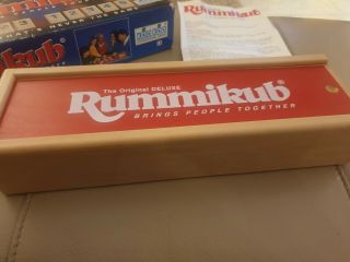 The Deluxe Rummikub.  Solid Case With Outer Box.