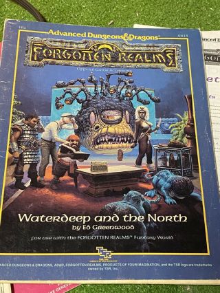 Dungeons And Dragons Tsr & Forgotten Realms Waterdeep And The North