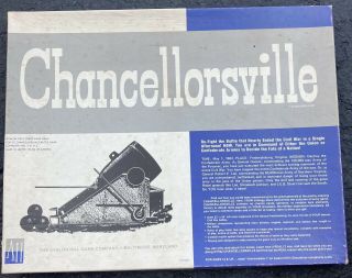 1979 " Chancellorsville " Civil War Battle Board Game By Avalon Hill Complete