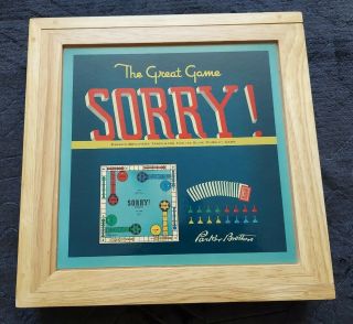 Sorry Board Game Vintage Wooden Wood Box Nostalgia Series Parker Brothers 2002