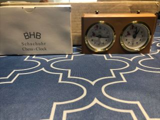 Vintage Bhb Wind Up Chess Clock Timer Plastic Mechanical