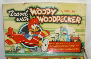Travel With Woody Woodpecker Board Game Walter Lantz Cartoon 1858 Cadaco