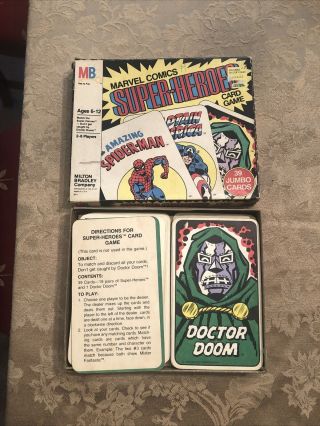 1978 Mb Milton Bradley Marvel Comics Heroes Jumbo Card Game Complete