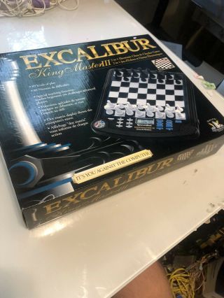 Excalibur Electronic Chess & Checker Game King Master Iii 911e - 3 Complete W/ Box