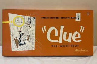 Vintage Parker Brothers Clue Board Game,  1956,  - Complete