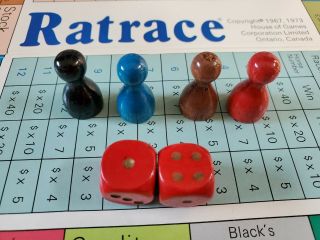 Vintage 1970 ' s Rat Race Board Game Waddingtons 2