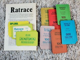 Vintage 1970 ' s Rat Race Board Game Waddingtons 3