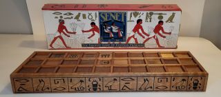 Vintage Senet Board Game Of Egyptian Pharoahs Wooden