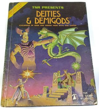 Deities And Demigods Advanced Dungeons And Dragons Games 1980 Book Tsr