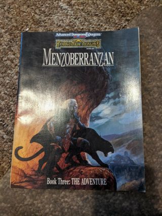 Dungeons And Dragons - Forgotten Realms - Menzoberranzan Book Only - Cond.