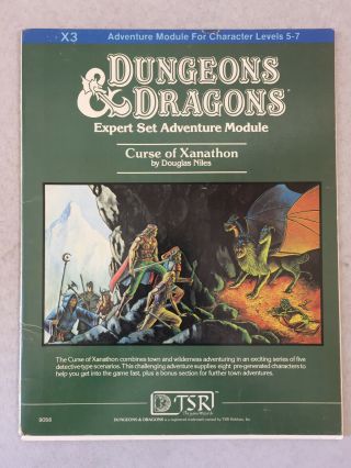 Dungeons & Dragons Expert Set X3 Curse Of Xanathon First Printing Tsr 9056