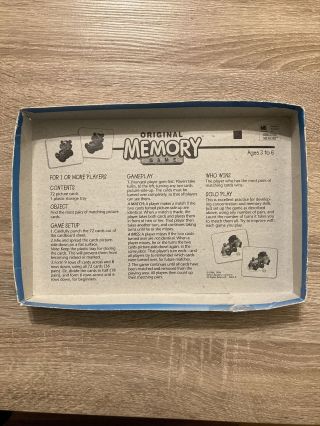 Vintage 1996 Memory Game by Milton Bradley 100 Complete 3