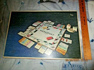 Vintage 1974 Monopoly Board Game Anniversary Edition Parker Brothers Complete