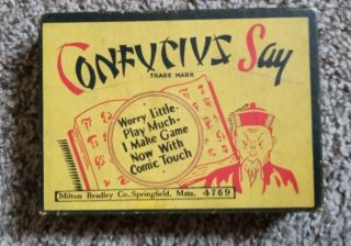 Confucius,  Say Chinese Fortune Telling Game,  Milton Bradley,  Vtg Game,  Full Set