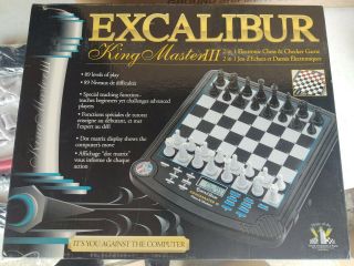 Excalibur King Master 3 Iii Electronic Computer Chess / Checkers - Complete