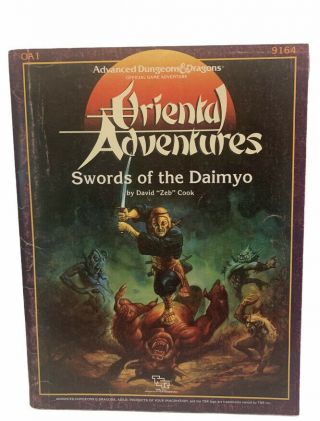 Advanced Dungeons & Dragons: Oriental Adventures Swords Of The Daimyo Oa1 9164