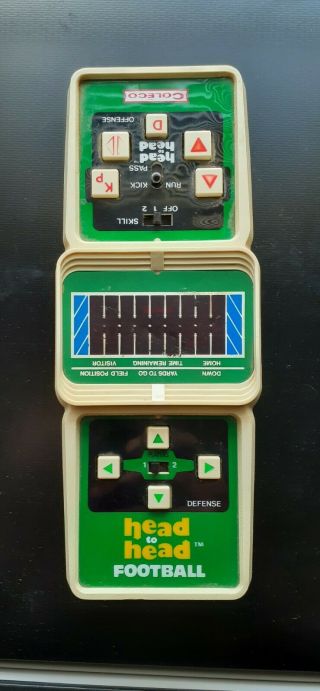 Vintage Coleco Team Play Football Handheld Video Game 9v Terminals