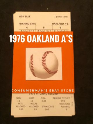 Strat - O - Matic Baseball 1976 Oakland A’s