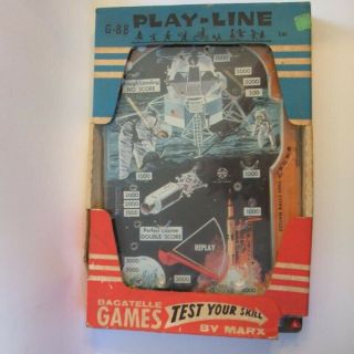 Vintage Marx Johnny Apollo Lunar Landing Module Bagatelle Table Pinball Game G88