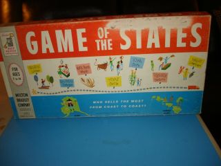Vintage 1960 Milton Bradley Game Of The States 4920 Board Game Complete Euc Fs