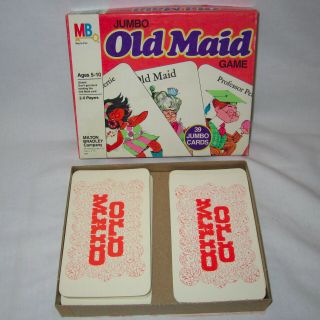 1978 Vintage Complete Jumbo Old Maid Card Game Milton Bradley 4875