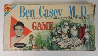 Rare Vtg Board Game 1961 Bing Crosby Transogram Ben Casey Md M.  D.  Doctor Prods