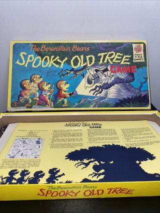 Vintage The Berenstain Bears Spooky Old Tree Game Missing Spinner & 4 Stands