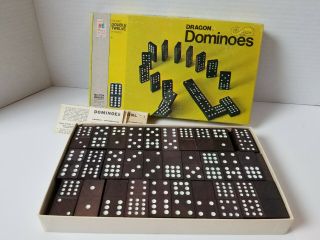 Vintage 1970 Milton Bradley Double Twelve Dragon Dominoes 91 Piece Set 2