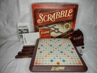 Scrabble Deluxe Turntable Edition Parker Bros Board Game 2001 - Missing 1 " S "