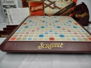 Scrabble Deluxe Turntable Edition Parker Bros Board Game 2001 - missing 1 