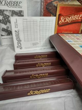 Scrabble Deluxe Turntable Edition Parker Bros Board Game 2001 - missing 1 