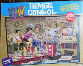 Vintage 1989 Mtv Remote Control Trivia Board Game Pressman Complete 80 