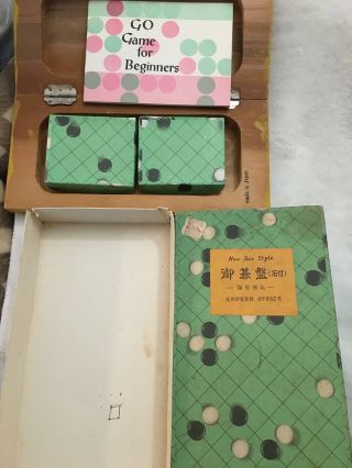 Go Game Board & Stones & Instructions,  Made In Japan,  1971,  Haruko Kambayashi
