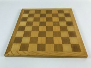 Vintage Lowe Solid Wood Chess/checkers Board - 16 " X 16 "