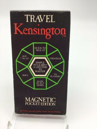 Vintage Kensington Board Game Magnetic Pocket Edition Travel Size 2 - 6 Players