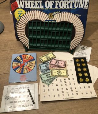 1986 2nd Edition Wheel Of Fortune Board Game Complete
