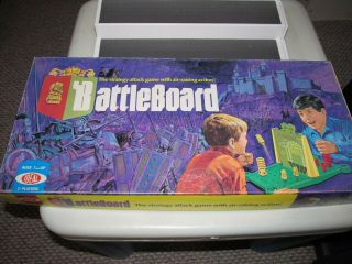 Vintage 1972 Ideal Battleboard Strategy Board Game No.  2058 - 6 Complete