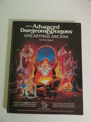 Advanced Dungeons And Dragons - Unearthed Arcana - Gary Gygax - Tsr Games - D&d - Look