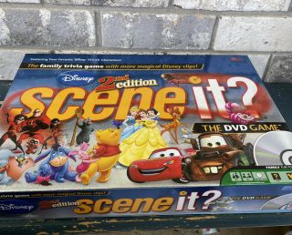 Disney 2nd Edition Scene It DVD Game 100 Complete Mattel Disney Family Trivia 3