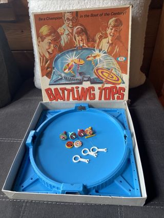 Battling Tops By Ideal Board Game Vtg.  1968 (near Complete)